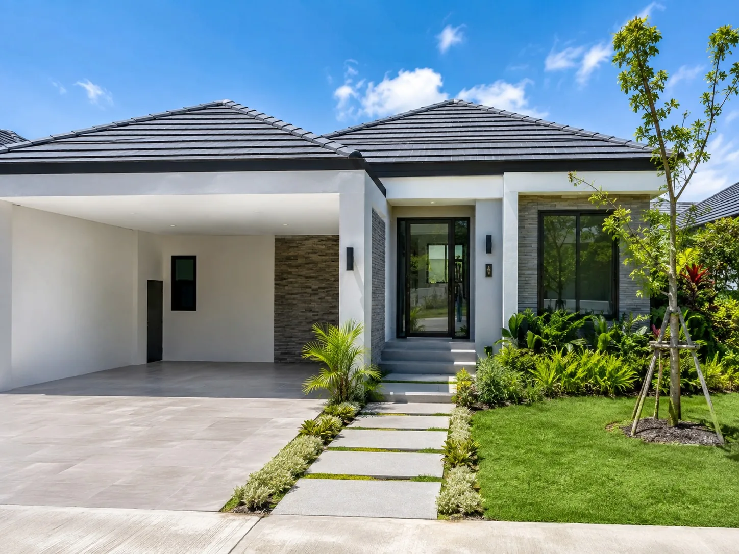 Inspirasi fasad rumah minimalis modern satu lantai